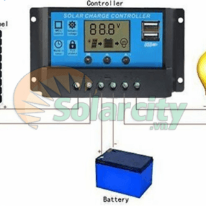 Điều khiển sạc năng lượng mặt trời PWM 30A LCD + USB tại Bình Thuận