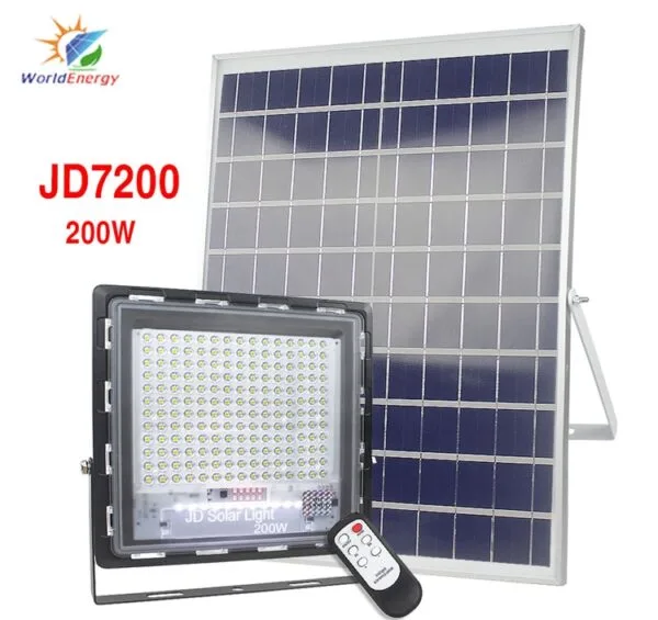 Giá Đèn pha năng lượng mặt trời 200W JINDIAN (JD-7200) tại Bình Thuận [hienthinam]