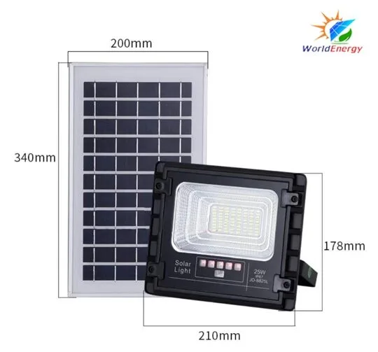 Giá Đèn pha năng lượng mặt trời 25W JINDIAN (JD-8825L) tại Bình Thuận [hienthinam]