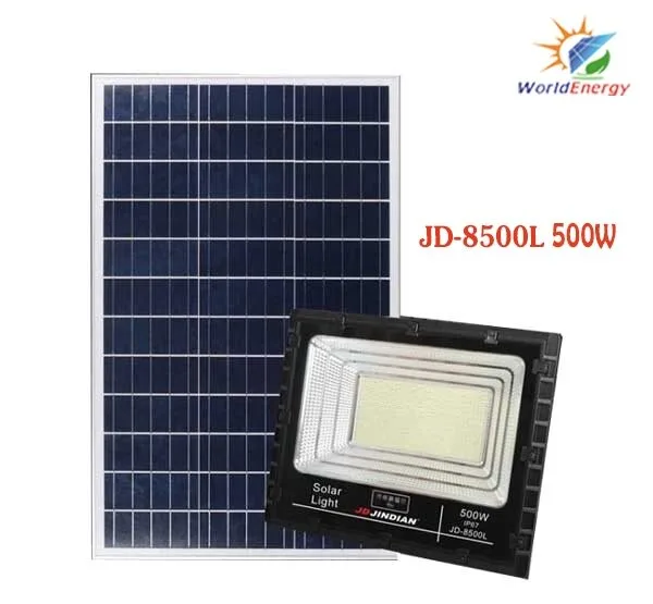 Giá Đèn pha năng lượng mặt trời 500W JINDIAN (JD-8500L) tại Bình Thuận [hienthinam]