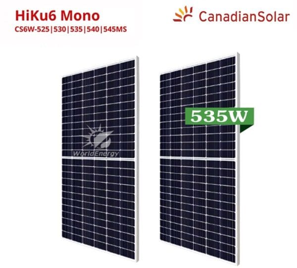 Pin Điện năng lượng mặt trời Canadian 535W tại Bình Thuận