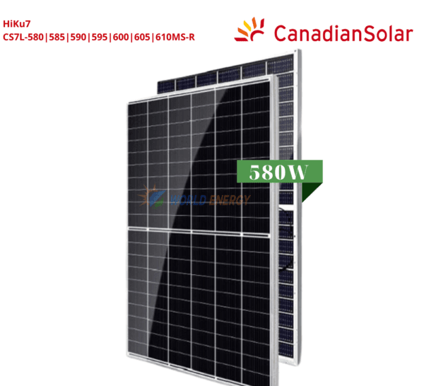 Tấm Pin Mono Canadian 580W (CS7L-580MS-R) tại Bình Thuận