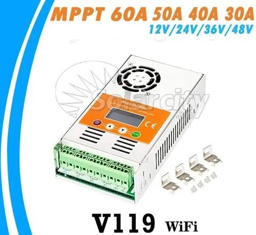 Bộ điều khiển sạc năng lượng mặt trời MPPT 40A LCD + Wifi V119 tại Bình Thuận
