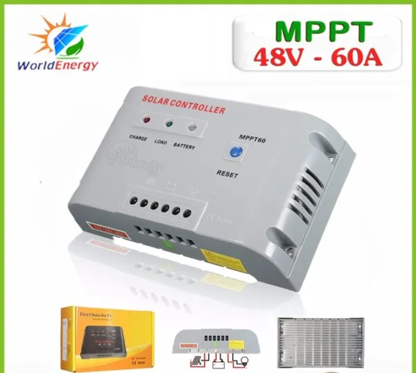 Bộ điều khiển sạc năng lượng mặt trời MPPT 60A - 48V tại Bình Thuận